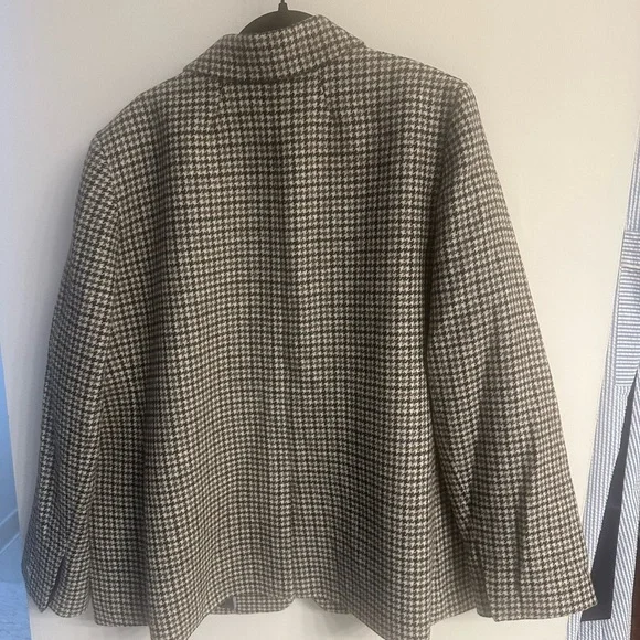 J. Crew Factory Brown Houndstooth Blazer - Picture 4 of 5